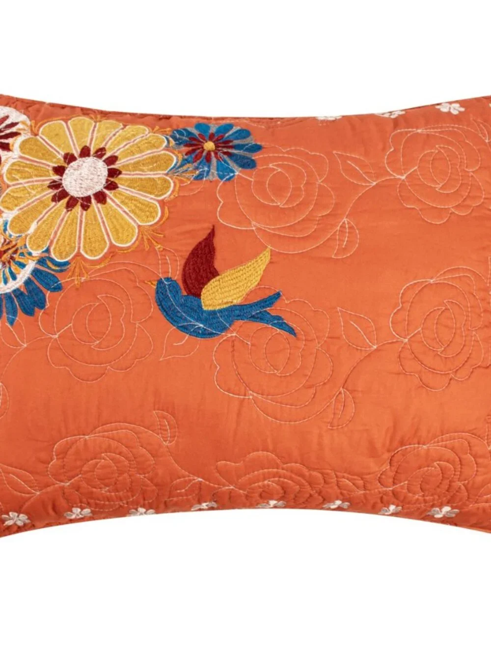 Greenland Home Barefoot Bungalow Topanga Pillow Sham, Standard, Orange